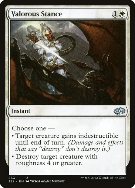 Valorous Stance, Magic card J22 263 — Jumpstart 2022 set