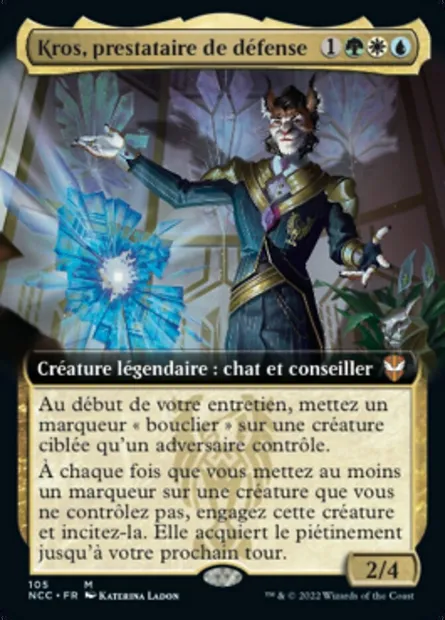 Kros, prestataire de défense, carte Magic NCC 105 — extension New Capenna Commander