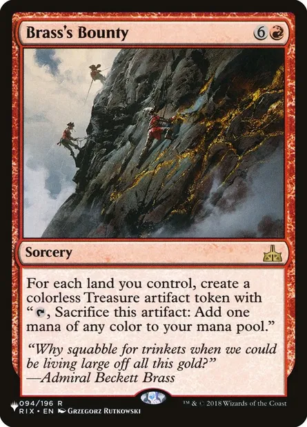 Brass's Bounty, Magic card PLST RIX-94 — The List set
