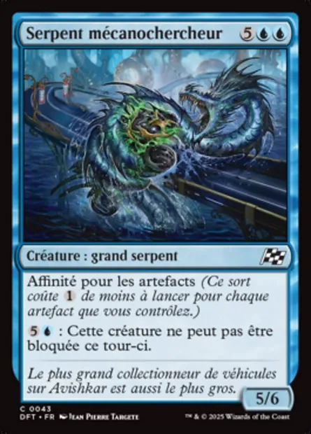 Serpent mécanochercheur, carte Magic DFT 43 — extension Aetherdrift