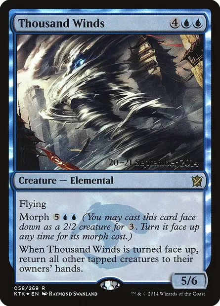 Thousand Winds, Magic card PKTK 58s — Khans of Tarkir Promos set