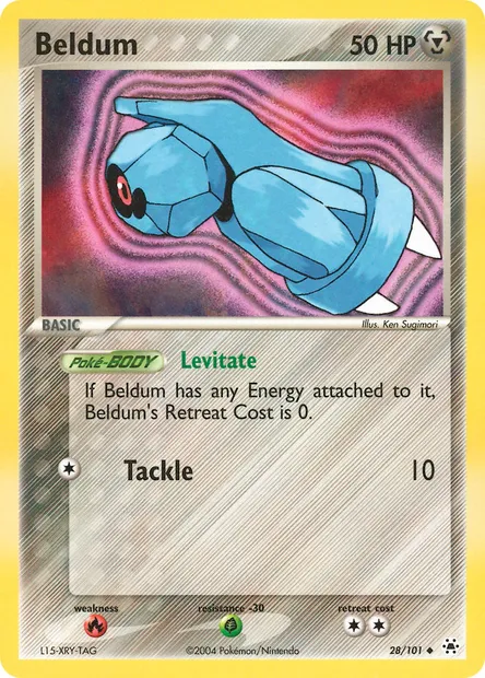 Beldum, Pokémon card HL 28 — Hidden Legends set