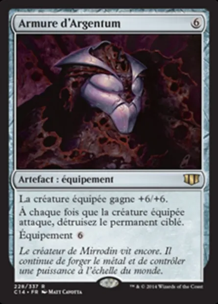Armure d'Argentum, carte Magic C14 228 — extension Commander 2014