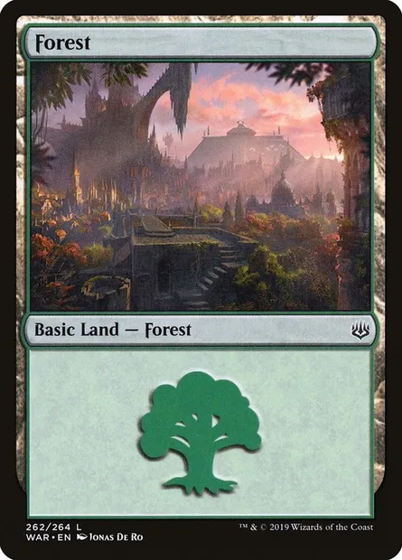 Forest, Magic card WAR 262 — War of the Spark set