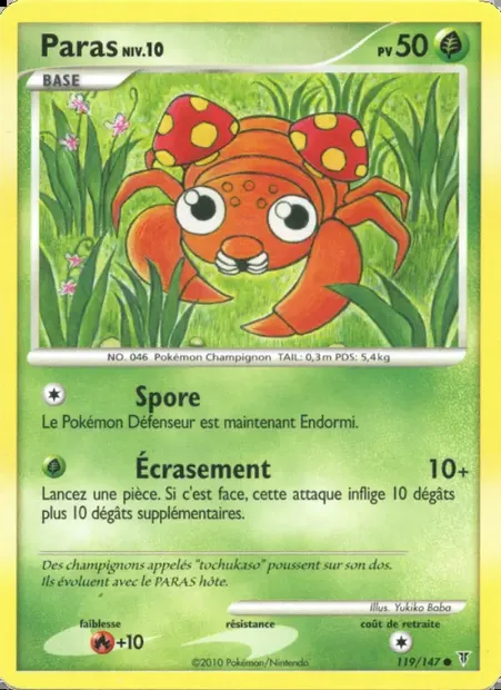 Paras, carte Pokémon SV 119 — extension Vainqueurs Suprêmes