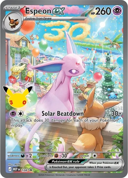 Mentali-ex, carte Pokémon MEP 108 — extension MEP Black Star Promos