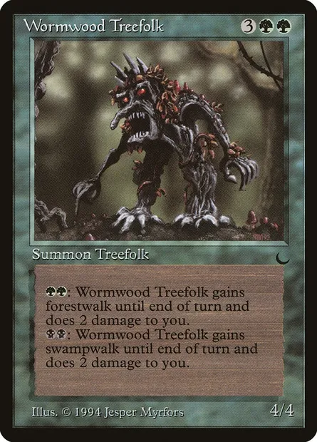 Wormwood Treefolk, carte Magic DRK 92 — extension The Dark