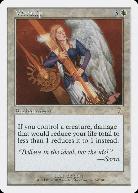 Worship, Magic card 7ED 56 — Seventh Edition set