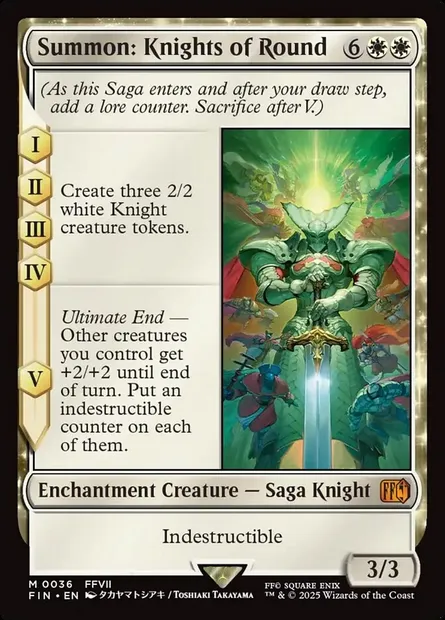 Summon: Knights of Round, Magic card FIN 36 — Final Fantasy set