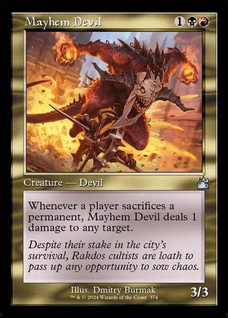 Mayhem Devil, Magic card RVR 374 — Ravnica Remastered set