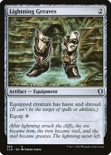 Lightning Greaves, Magic card CLB 864 — Commander Legends: Battle for Baldur's Gate set