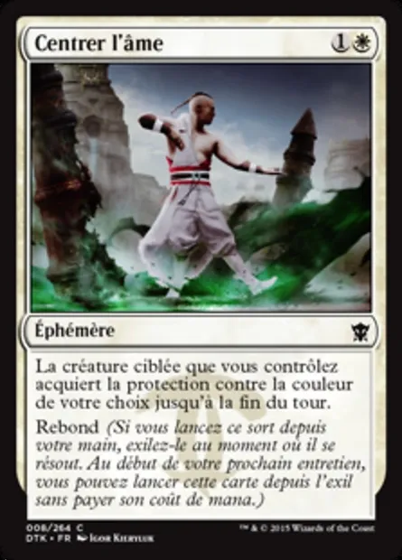 Centrer l'âme, carte Magic DTK 8 — extension Les Dragons de Tarkir