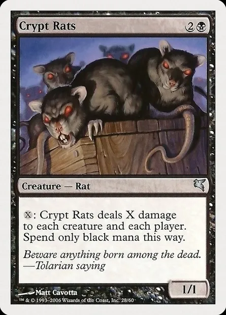 Crypt Rats, Magic card PHUK 28 — Hachette UK set