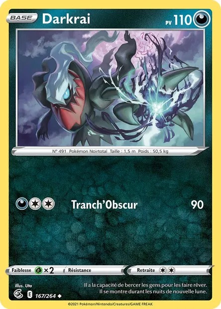 Darkrai, carte Pokémon FST 167 — extension Poing de Fusion
