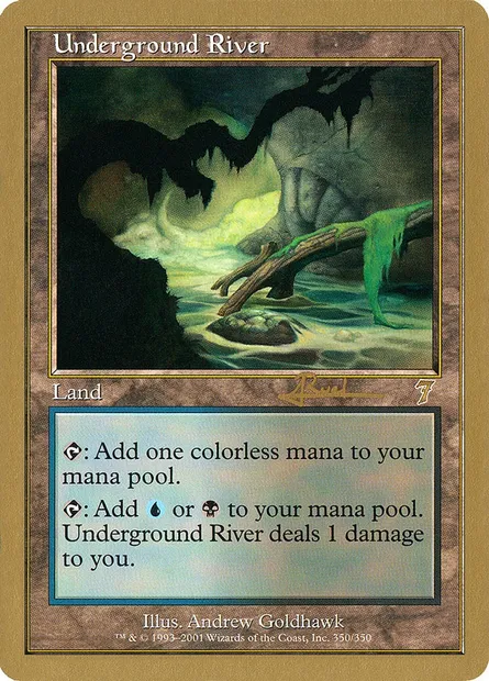 Rivière souterraine, carte Magic WC01 ar350 — extension World Championship Decks 2001