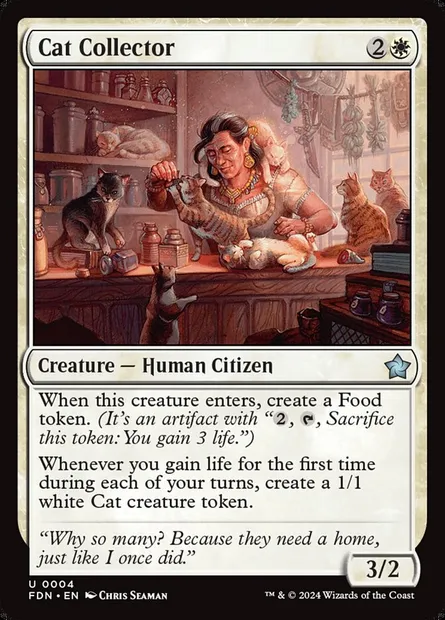 Cat Collector, Magic card FDN 4 — Foundations set
