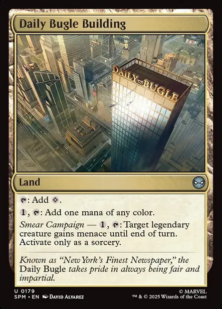 Daily Bugle Building, Magic card SPM 179 — Marvel's Spider-Man set