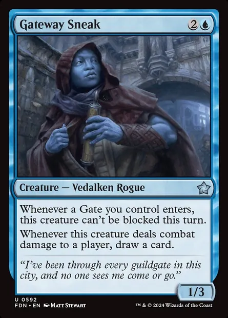 Moucharde des portails, carte Magic FDN 592 — extension Foundations