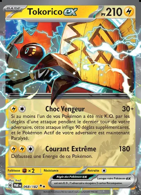 Tokorico-ex, carte Pokémon PAR 068 — extension Faille Paradoxe