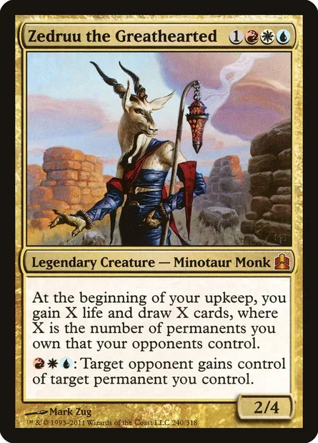 Zedruu the Greathearted, Magic card CMD 240 — Commander 2011 set