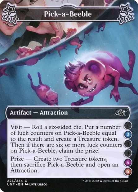 Pick-a-Beeble, Magic card UNF 223c — Unfinity set