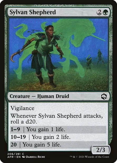 Sylvan Shepherd, Magic card AFR 206 — Adventures in the Forgotten Realms set