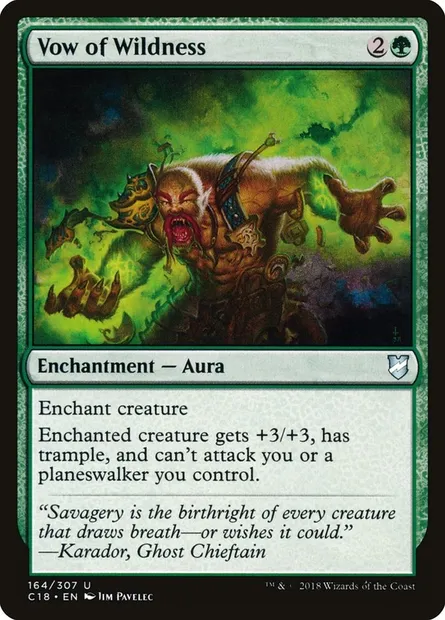 Vow of Wildness, Magic card C18 164 — Commander 2018 set