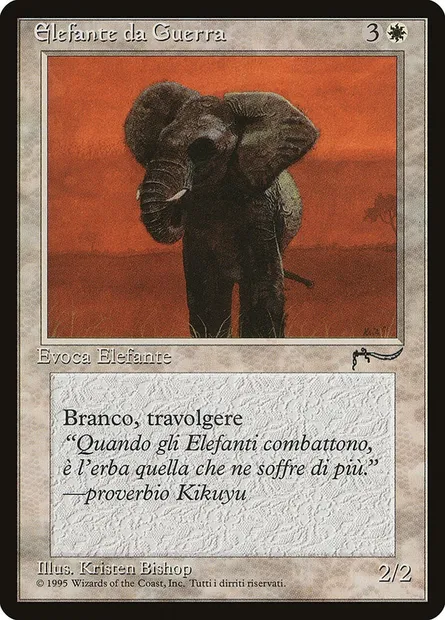 War Elephant, Magic card RIN 14 — Rinascimento set