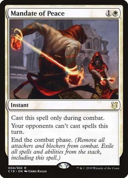 Mandate of Peace, Magic card C19 4 — Commander 2019 set