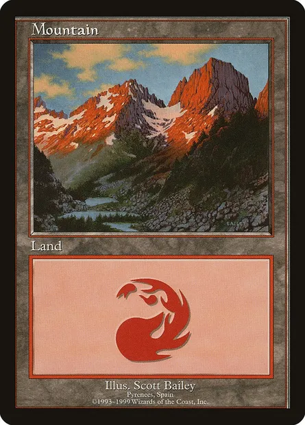 Mountain, Magic card PELP 8 — European Land Program set