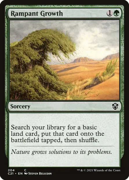 Rampant Growth, Magic card C21 204 — Commander 2021 set