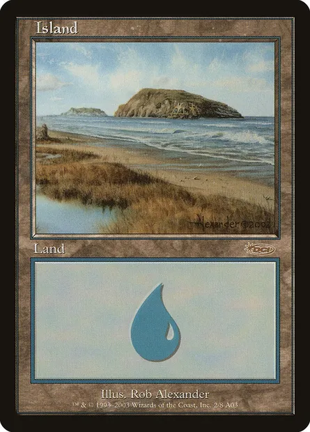 Island, Magic card PAL03 2 — Arena League 2003 set