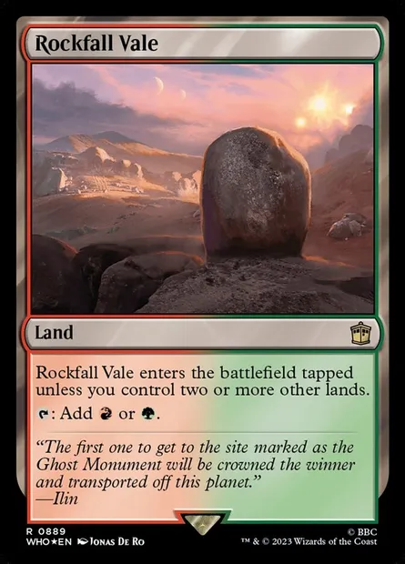 Rockfall Vale, Magic card WHO 889 — Doctor Who set