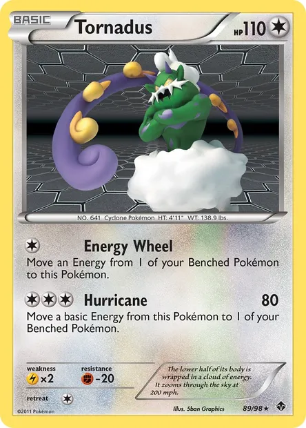 Tornadus, Pokémon card EPO 89 — Emerging Powers set