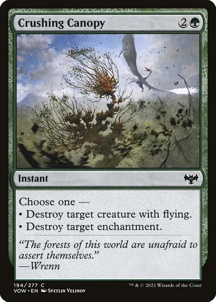 Crushing Canopy, Magic card VOW 194 — Innistrad: Crimson Vow set