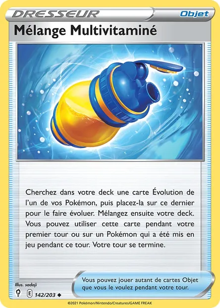 Mélange Multivitaminé, carte Pokémon EVS 142 — extension Évolution Céleste