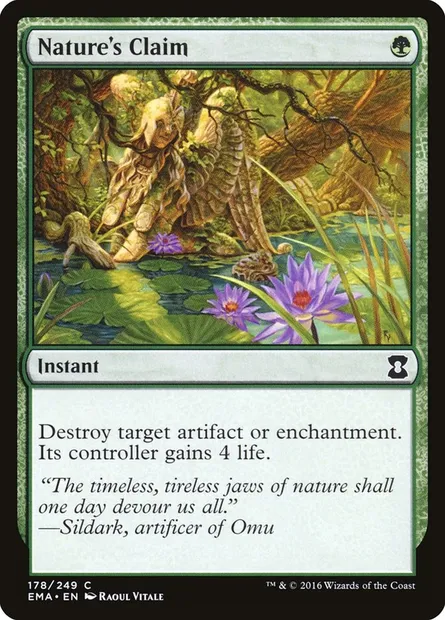 Nature's Claim, Magic card EMA 178 — Eternal Masters set