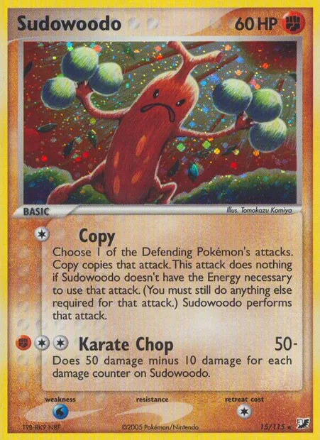 Sudowoodo, Pokémon card UF 15 — Unseen Forces set