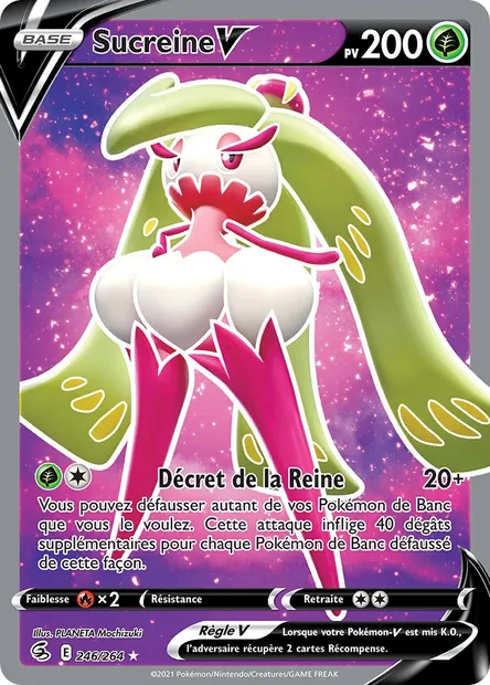 Sucreine V, carte Pokémon FST 246 — extension Poing de Fusion