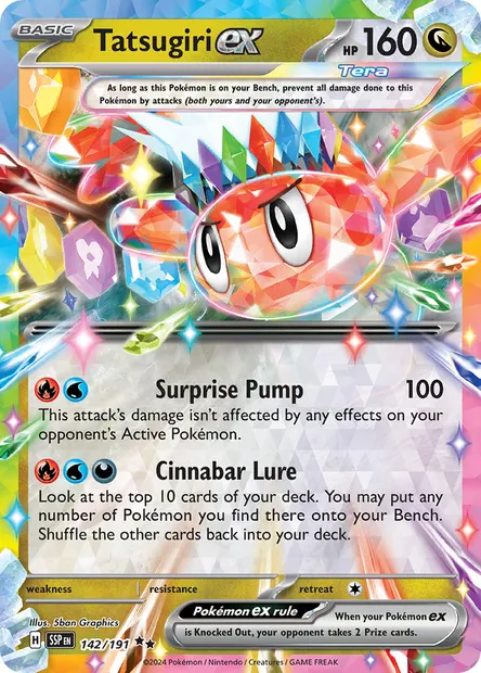Tatsugiri ex, Pokémon card SSP 142 — Surging Sparks set