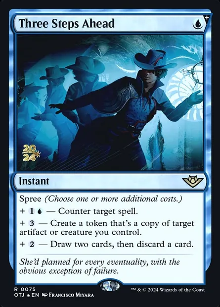 Three Steps Ahead, Magic card POTJ 75s — Outlaws of Thunder Junction Promos set