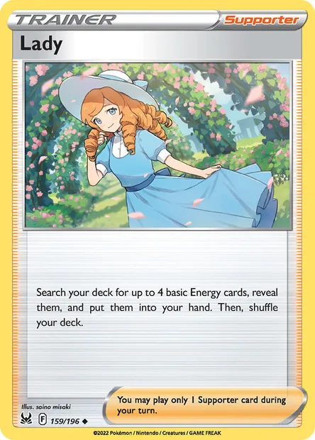 Lady, Pokémon card LOR 159 — Lost Origin set