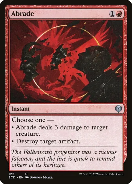 Abrade, Magic card SCD 122 — Starter Commander Decks set