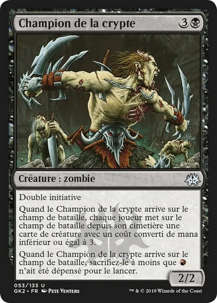 Champion de la crypte, carte Magic GK2 53 — extension RNA Guild Kit
