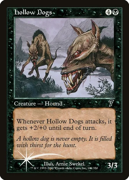 Chiens creux, carte Magic 7ED 141★ — extension Septième Edition