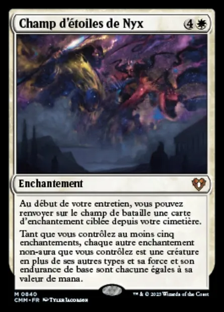 Champ d'étoiles de Nyx, carte Magic CMM 840 — extension Commander Masters