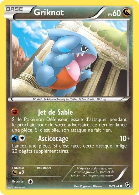 Griknot, carte Pokémon DRX 87 — extension Dragons Éxaltés