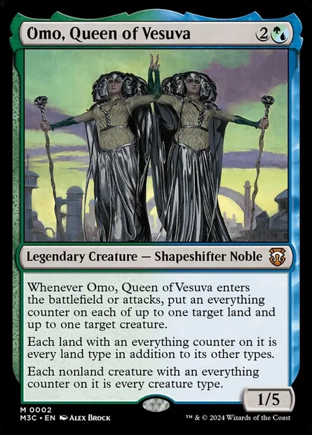 Omo, Queen of Vesuva, Magic card M3C 2 — Modern Horizons 3 Commander set