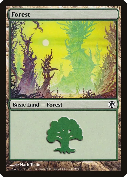 Forest, Magic card SOM 248 — Scars of Mirrodin set