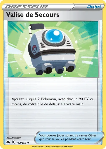 Valise de Secours, carte Pokémon CRZ 142 — extension Zénith Suprême